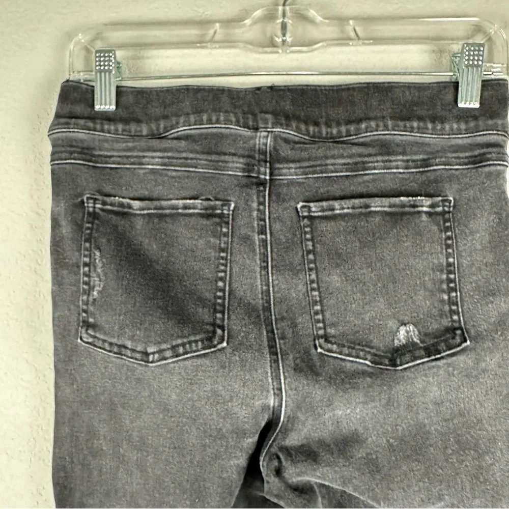 Spanx Black Distressed Pull On Jeggings Jeans Size Medium